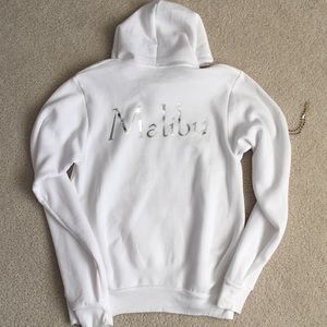 Obsessed Malibu Hoodie Sweatshirt S NWOT white